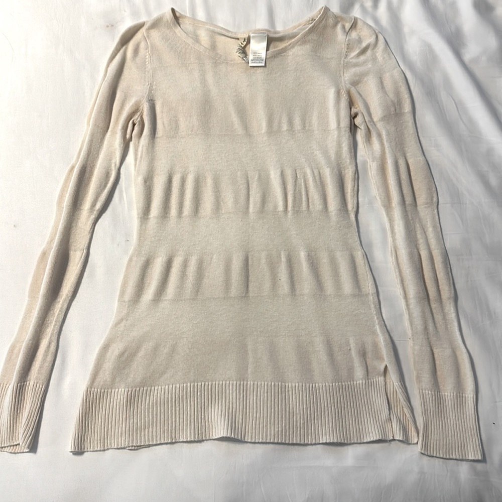 Cream stripe sweater